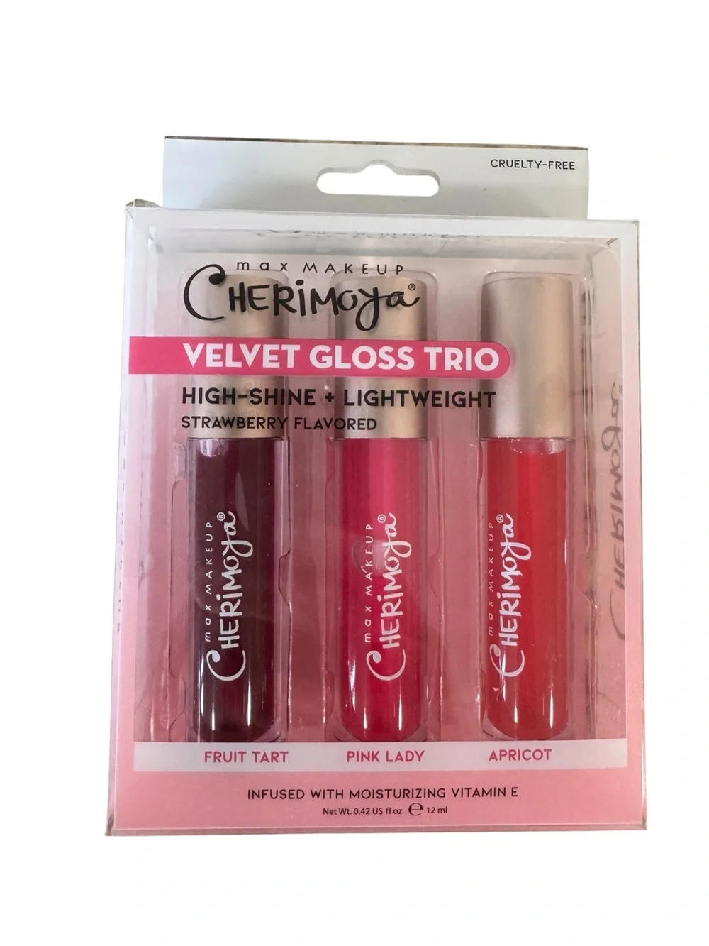 Velvet Gloss Trio - Pink and Red Lip Gloss Set